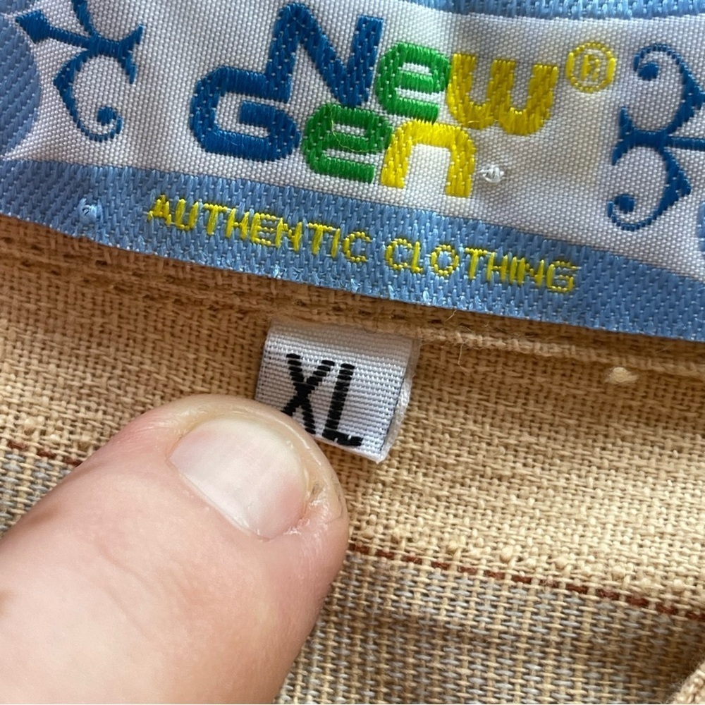 New Gen Men's Tan Short Sleeve Shirt Size XL - Picture 7 of 12